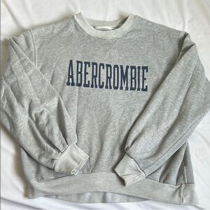Abercrombie & fitch collegiate gray womens crew sweatshirt